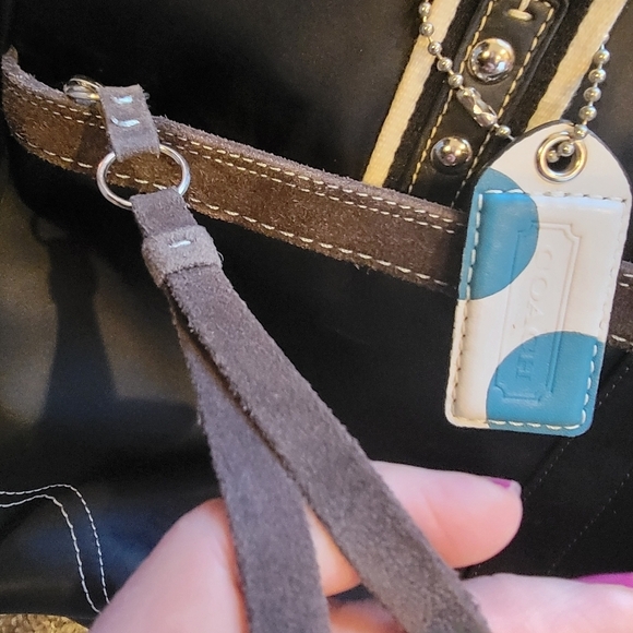 Coach Black Hampton Tote Bag purse - Picture 6 of 17